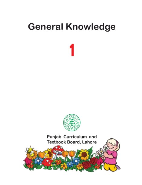 Class - 1 GK Text Book (General Knowledge) for English Medium (EM) by PCTB