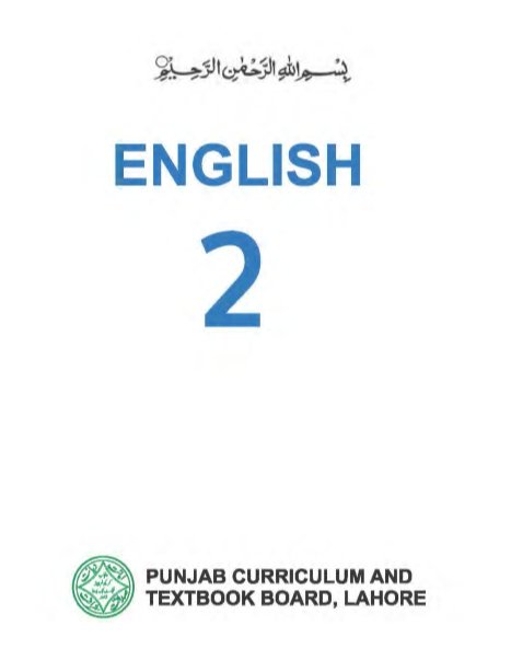 Class-2 English Text Book in PDF by Punjab Text Book Board Lahore