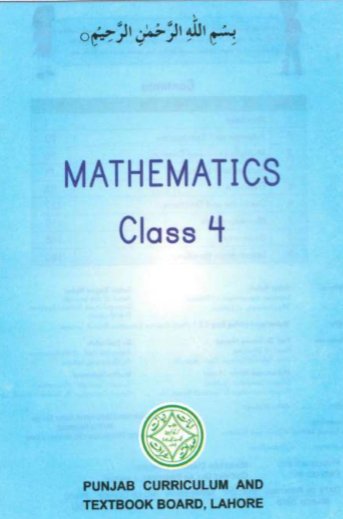 4th Maths English Medium Textbook by Punjab Text Book Board Lahore in PDF