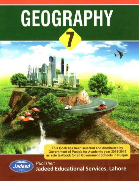 Seventh Class Geography Text Book in PDF by Punjab Textbook Board for English Medium