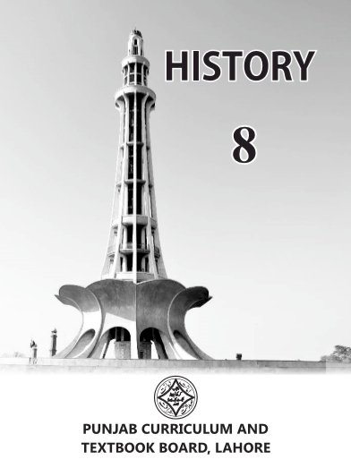 Class Eight History (EM) Text Book PDF by Punjab Text Book Board Lahore